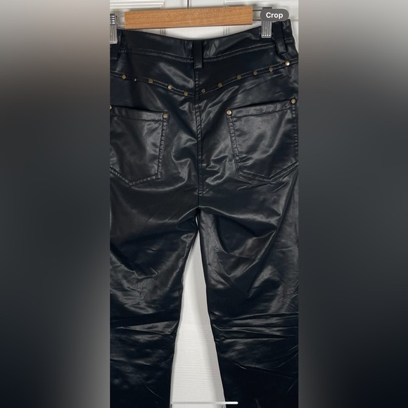 C&J Collections‎ Chicago STUDDED FAUX LEATHER PANTS SIZE LARGE - Picture 6 of 9